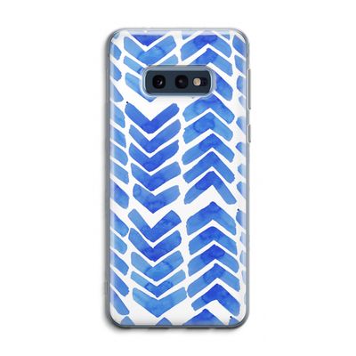 Blauwe pijlen: Samsung Galaxy S10e Transparant Hoesje