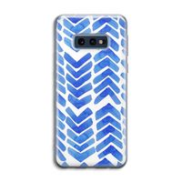 Blauwe pijlen: Samsung Galaxy S10e Transparant Hoesje