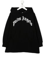 Palm Angels Kids robe-hoodie à logo imprimé - Noir