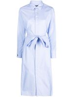 Polo Ralph Lauren robe-chemise en popeline à taille ceinturée - Bleu - thumbnail