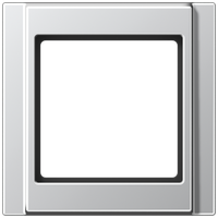 Jung A500 afdekraam 1-voudig aluminium A 581 AL
