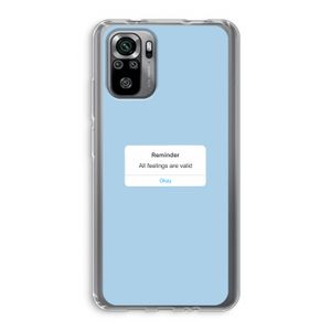 Reminder: Xiaomi Redmi Note 10S Transparant Hoesje