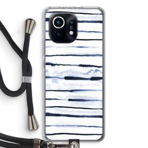 Ink Stripes: Xiaomi Mi 11 Transparant Hoesje met koord