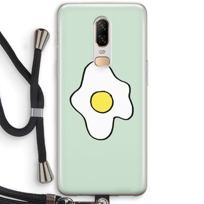 Spiegelei: OnePlus 6 Transparant Hoesje met koord