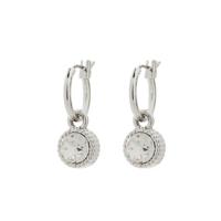 Biba Hang Oorbellen Zilver met Swarovski Steentje Crystal