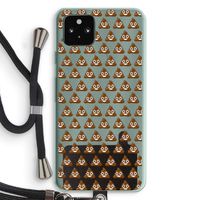 Poop emoji: Pixel 5a 5G Transparant Hoesje met koord