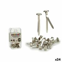 Clip Binding Metaal Zilverkleurig (24 Stuks)
