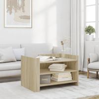 Salontafel 80x50x50 cm bewerkt hout sonoma eikenkleurig