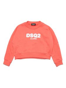 DSQUARED2 KIDS sweat en coton à logo imprimé - Rouge