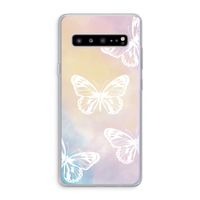 White butterfly: Samsung Galaxy S10 5G Transparant Hoesje