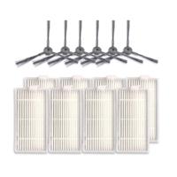 XI243 3 paar K614 side brushes + 8 stuks I208 filters set voor ILIFE V5S Pro/V50/V5S