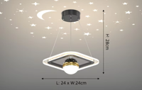 LunaNova LED Plafondlamp met Sterrenprojectie LunaNova LED Plafondlamp met Sterrenprojectie