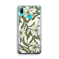 Wit bloemenpatroon: Huawei P Smart (2019) Transparant Hoesje