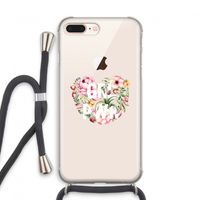 GRL PWR Flower: iPhone 7 PLUS Transparant Hoesje met koord