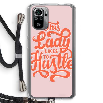 Hustle Lady: Xiaomi Redmi Note 10S Transparant Hoesje met koord