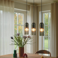Hanglamp eettafel Glas e27 Zwart Miella Hanglamp eettafel Glas e27 Zwart Miella