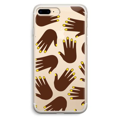 Hands dark: iPhone 7 Plus Transparant Hoesje