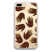 Hands dark: iPhone 7 Plus Transparant Hoesje