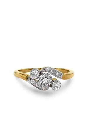 Pragnell Vintage bague en or 18ct pavée de diamants