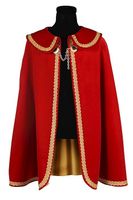Prinsenmantel lang rood goud