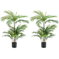 Set van 2x stuks groene kunstplanten Phoenix Palmboom 90 cm - thumbnail