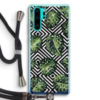 Geometrische jungle: Huawei P30 Pro Transparant Hoesje met koord