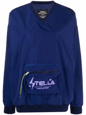 Stella McCartney sweat à col v - Bleu