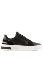 Ea7 Emporio Armani baskets en cuir - Noir