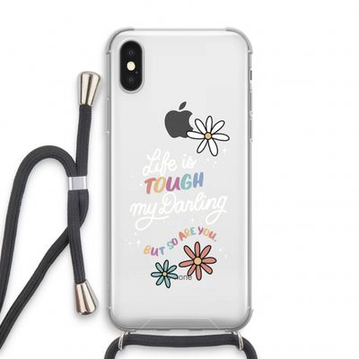 Tough Life: iPhone X Transparant Hoesje met koord