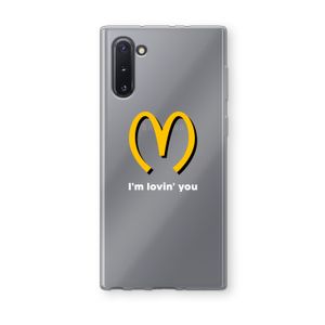 I'm lovin' you: Samsung Galaxy Note 10 Transparant Hoesje