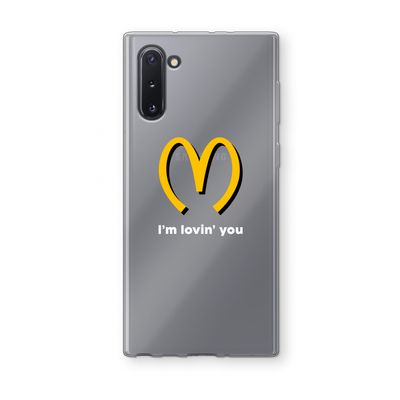 I'm lovin' you: Samsung Galaxy Note 10 Transparant Hoesje