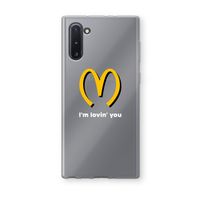 I'm lovin' you: Samsung Galaxy Note 10 Transparant Hoesje