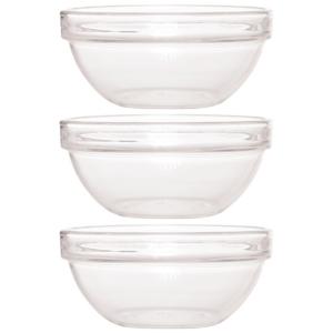 Luminarc glazen schaal/kom - 3x - Dia 23 cm - Sla/salade serveren - Schalen/kommen van glas