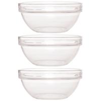 Luminarc glazen schaal/kom - 3x - Dia 23 cm - Sla/salade serveren - Schalen/kommen van glas