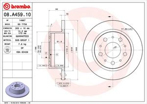 Remschijf BREMBO, Remschijftype: Massief, u.a. für Fiat, Peugeot, Citroën