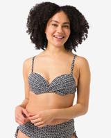 HEMA Damesbikinitop Beugel Cup A-E Zwart/wit (zwart/wit)