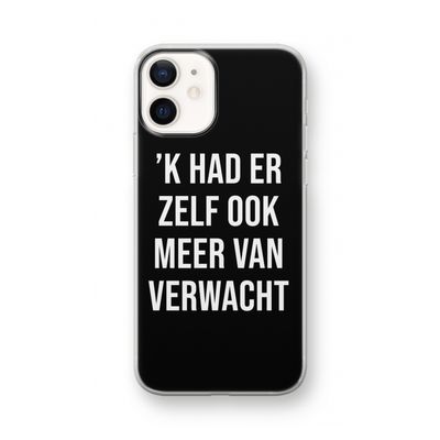 Meer verwacht - Zwart: iPhone 12 mini Transparant Hoesje