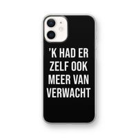 Meer verwacht - Zwart: iPhone 12 mini Transparant Hoesje