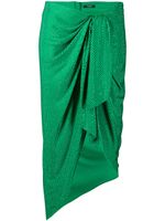 Balmain jupe mi-longue à pois - Vert