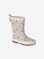 Rubberen regenlaarzen met print voor kinderen, kleutercollectie roze, bedrukt