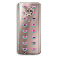 Smiley watermeloenprint: Motorola Moto G6 Transparant Hoesje - thumbnail