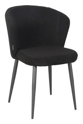LABEL51 Eetkamerstoel 'Whirl' Teddy, kleur Zwart