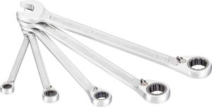 HAZET Ratelringsteeksleutelset 606/5 - Buitentwaalfkant tractieprofiel - 5 pieces-delig - 8 - 19