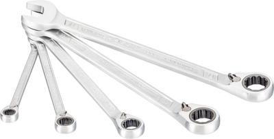 HAZET Ratelringsteeksleutelset 606/5 - Buitentwaalfkant tractieprofiel - 5 pieces-delig - 8 - 19