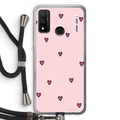 Hartjes: Huawei P Smart (2020) Transparant Hoesje met koord