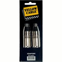 Yellow Cable AD21 XLR male - RCA female verloopplug (2 stuks)