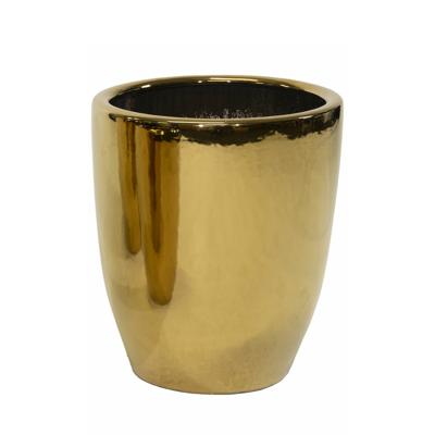 Mega Collections Bloempot Emperor High - rond - goud - D33 x H38 cm - glans