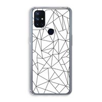 Geometrische lijnen zwart: OnePlus Nord N10 5G Transparant Hoesje
