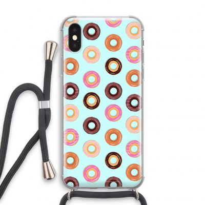 Donuts: iPhone X Transparant Hoesje met koord