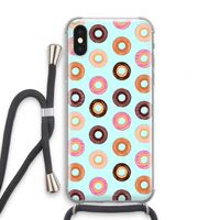 Donuts: iPhone X Transparant Hoesje met koord